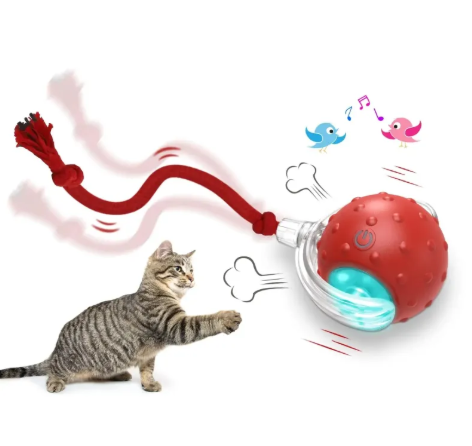 Interactive Cat Toy Ball – Automatic Rolling Toy with Bird Sounds
