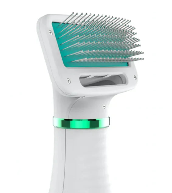 Pet Hair Dryer Comb in use