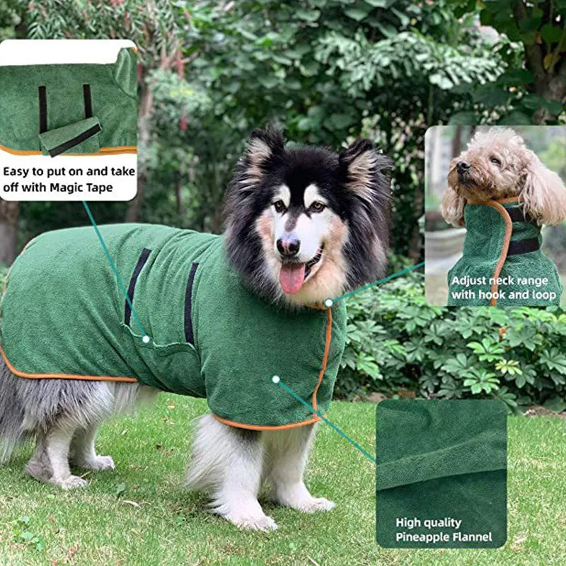 Dog bathrobe soft stretch wrap, photo 1