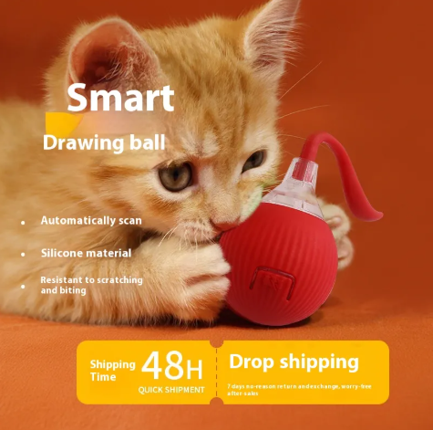 Interactive Cat Toy Ball – Automatic Rolling Toy with Bird Sounds